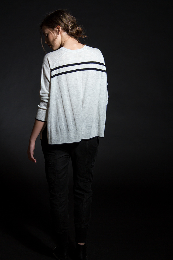 Paychi Guh Cashmere Tipped Tee Dove Grey Paychi Guh Cashmere Tipped Tee Dove Grey
