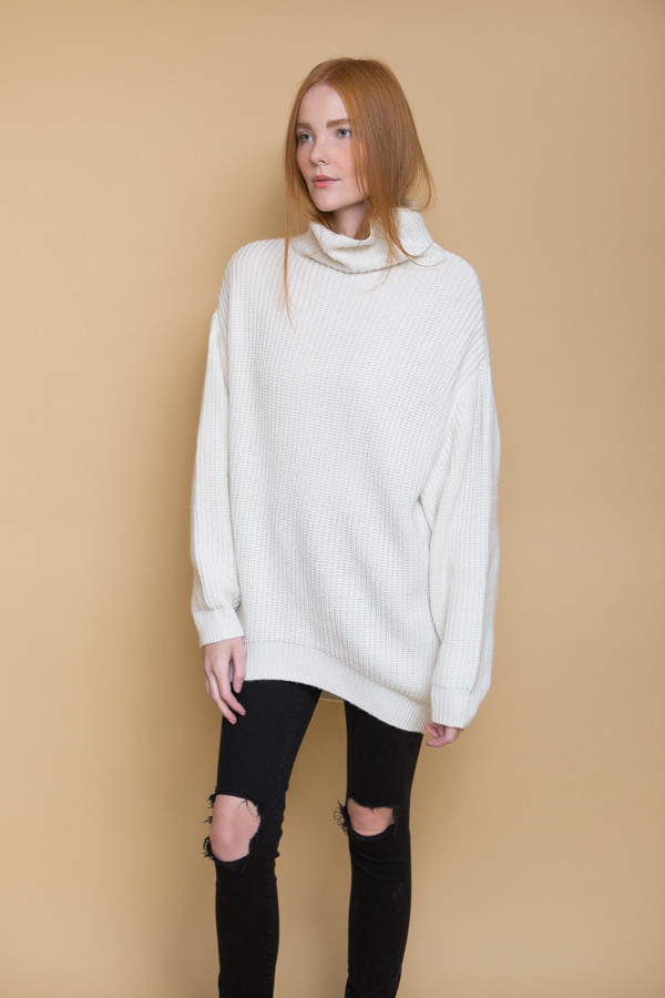 BLQ Basiq Knit Turtleneck Sweater - Ivory BLQ Basiq Knit Turtleneck Sweater - Ivory