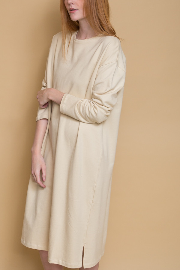 Revisited Matters T-Shirt Sweater Dress - Cream Revisited Matters T-Shirt Sweater Dress - Cream