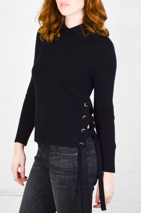 FRAME Denim FRAME 'Le Side Tie' Cropped Sweater FRAME Denim FRAME 'Le Side Tie' Cropped Sweater