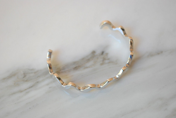 Annie Costello Brown Wavy Line Cuff Annie Costello Brown Wavy Line Cuff