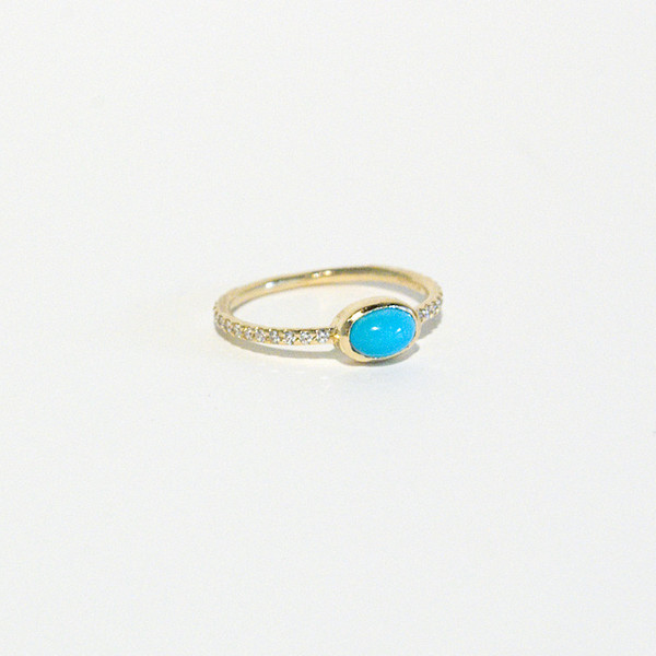 Mociun Turquoise and Diamond Ring Mociun Turquoise and Diamond Ring