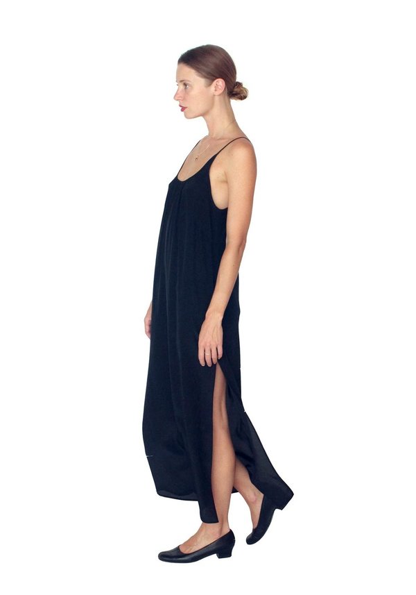 Strathcona Black Silk Slip Dress Strathcona Black Silk Slip Dress
