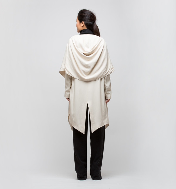 Laura Siegel Draped Coat Ivory Laura Siegel Draped Coat Ivory