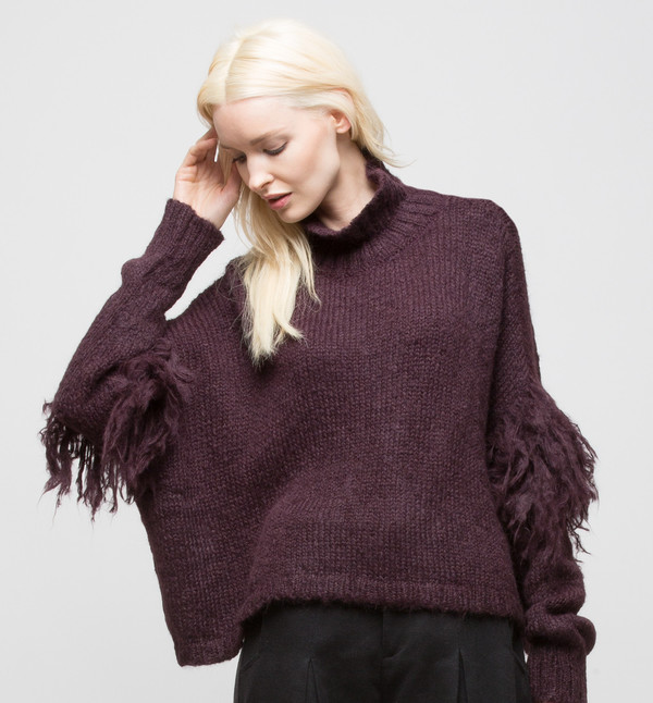Laura Siegel Turtleneck Sweater Purple Smoke Laura Siegel Turtleneck Sweater Purple Smoke