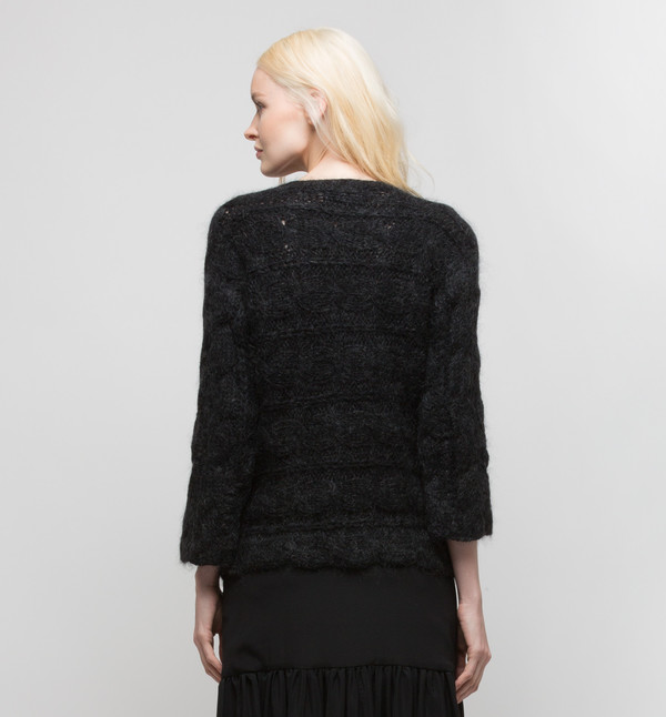 Ryan Roche V-Neck Sweater Black Ryan Roche V-Neck Sweater Black