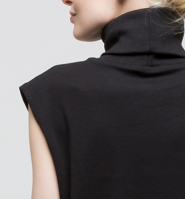 Kowtow Building Block Rib Roll Neck Dress Black Kowtow Building Block Rib Roll Neck Dress Black