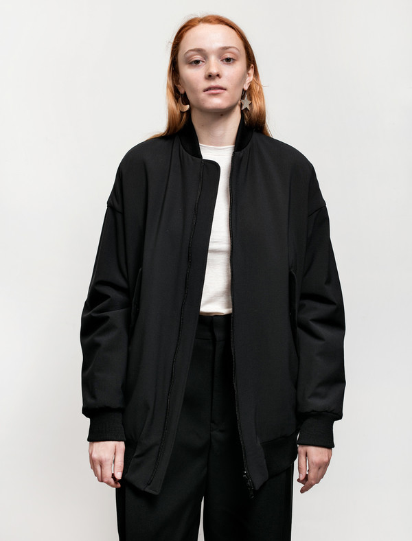Ys by Yohji Yamamoto Womens Bomber Jacket Ys by Yohji Yamamoto Womens Bomber Jacket