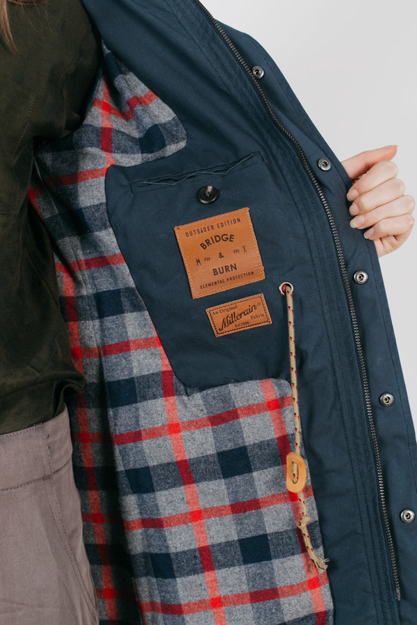 Bridge & Burn Cedar Waxed Cotton Navy Bridge & Burn Cedar Waxed Cotton Navy