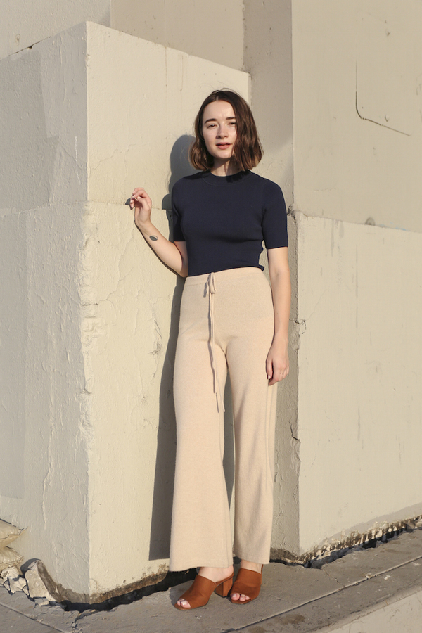 O-M Cashmere Pant, Oat O-M Cashmere Pant, Oat