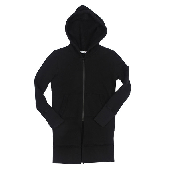 Kid's Mimobee Brooklyn Long Hoodie - Black Kid's Mimobee Brooklyn Long Hoodie - Black