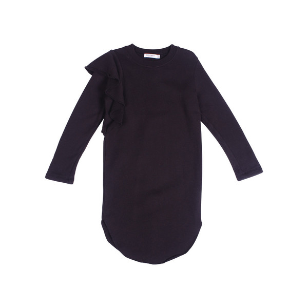 Kid's Mimobee Jetset Ruffle Dress - Black Kid's Mimobee Jetset Ruffle Dress - Black
