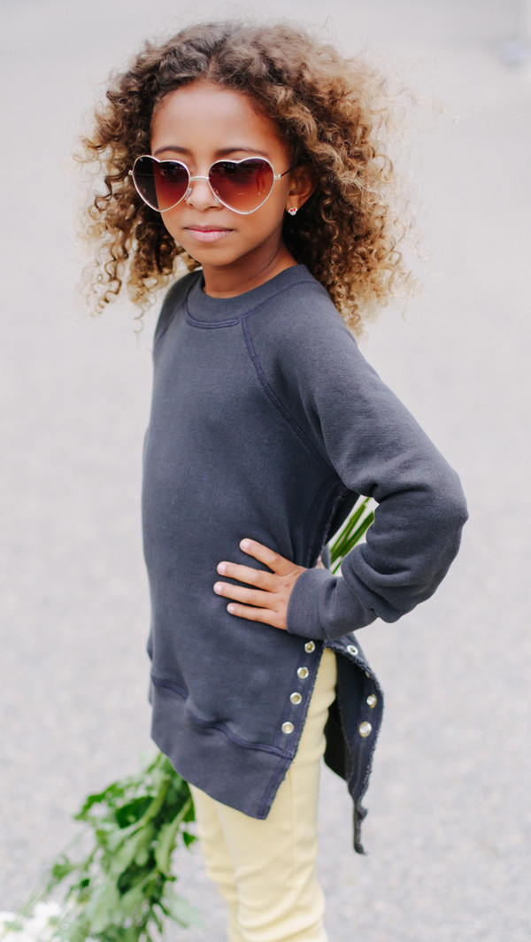 Kid's Mimobee Weekender Lace-Up Sweat - White Kid's Mimobee Weekender Lace-Up Sweat - White
