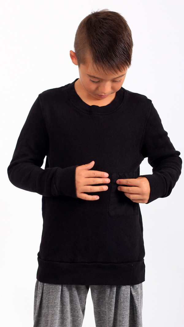 Kid's Mimobee Zippity Pkt Sweat - Black Kid's Mimobee Zippity Pkt Sweat - Black