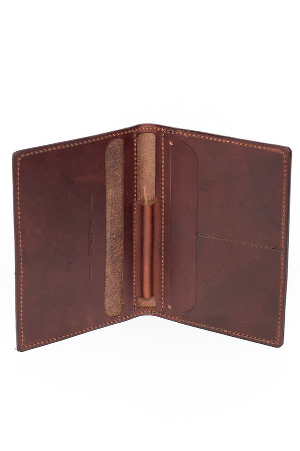 Wood & Faulk Traveler Wallet Dark Brown Wood & Faulk Traveler Wallet Dark Brown
