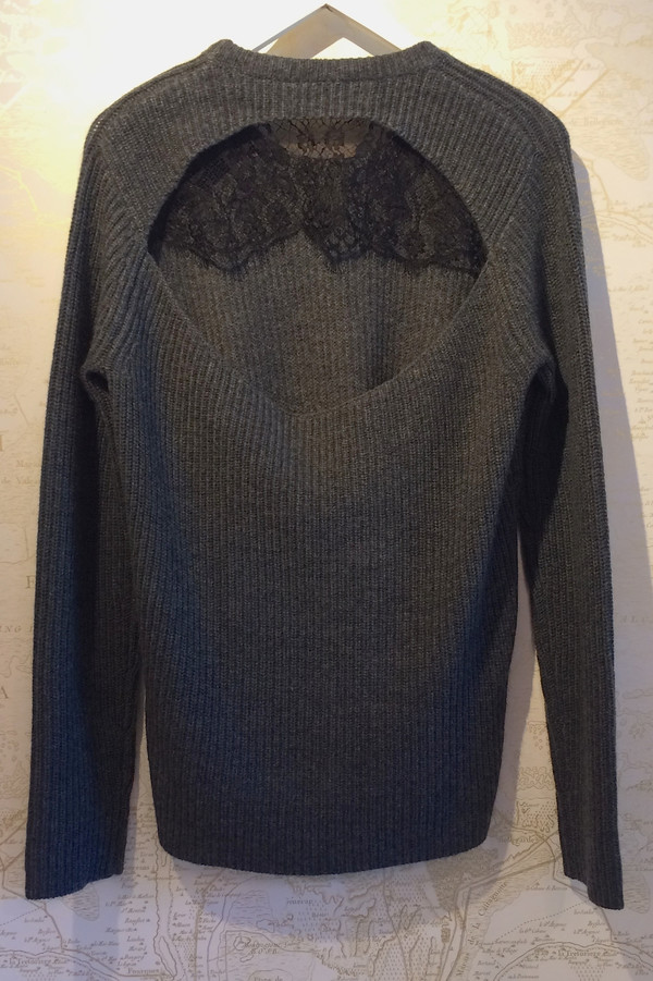 A.L.C. Lace Window Back 'Peter' Sweater A.L.C. Lace Window Back 'Peter' Sweater