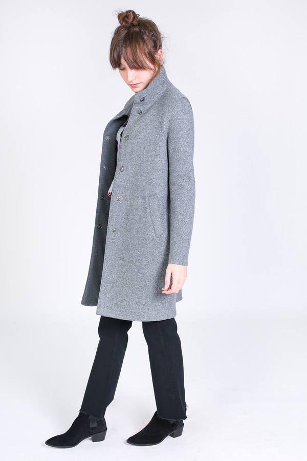 Harris Wharf London Egg shaped coat in light grey Harris Wharf London Egg shaped coat in light grey