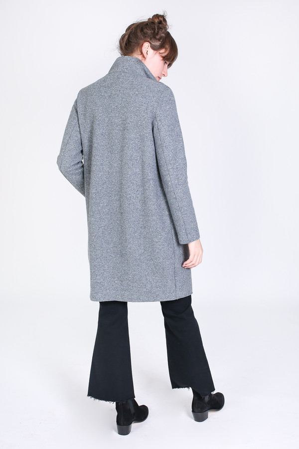 Harris Wharf London Egg shaped coat in light grey Harris Wharf London Egg shaped coat in light grey