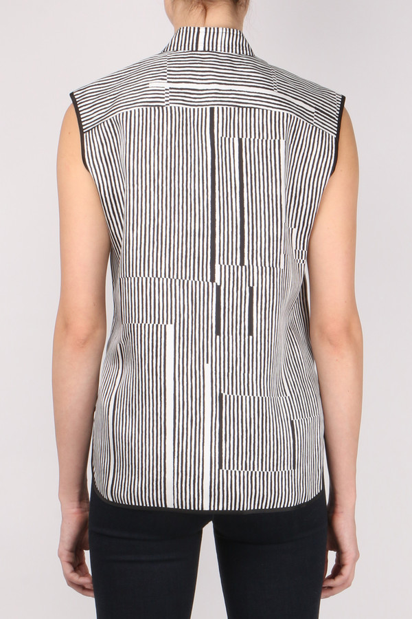 Carven Short Twill Printed Shirt Carven Short Twill Printed Shirt