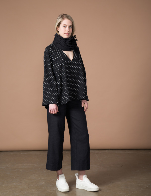 SBJ Austin Pamela Top - Black Swiss Dot SBJ Austin Pamela Top - Black Swiss Dot