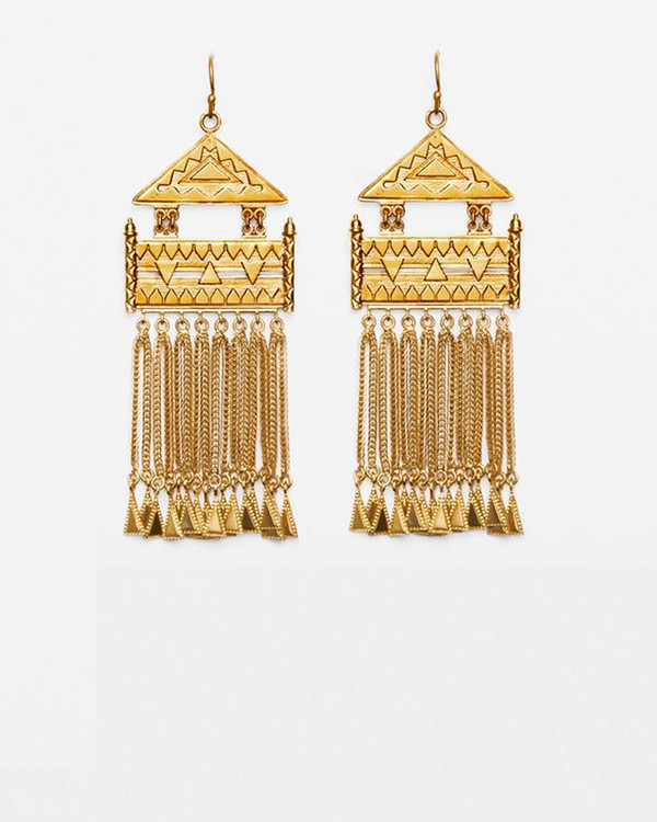 A Peace Treaty Amesha Gold Earrings A Peace Treaty Amesha Gold Earrings