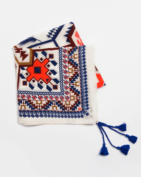 A Peace Treaty Arash Silk Scarf in Ecru A Peace Treaty Arash Silk Scarf in Ecru