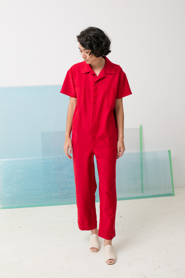 Caron Callahan Crawford Jumpsuit - crimson twill Caron Callahan Crawford Jumpsuit - crimson twill