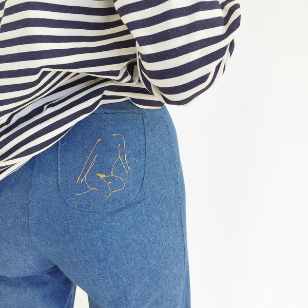 Laurs Kemp Denim Wide Leg Crop Pant Laurs Kemp Denim Wide Leg Crop Pant