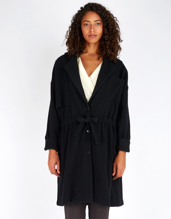 First Rite Tunnel Trench Wool Black First Rite Tunnel Trench Wool Black