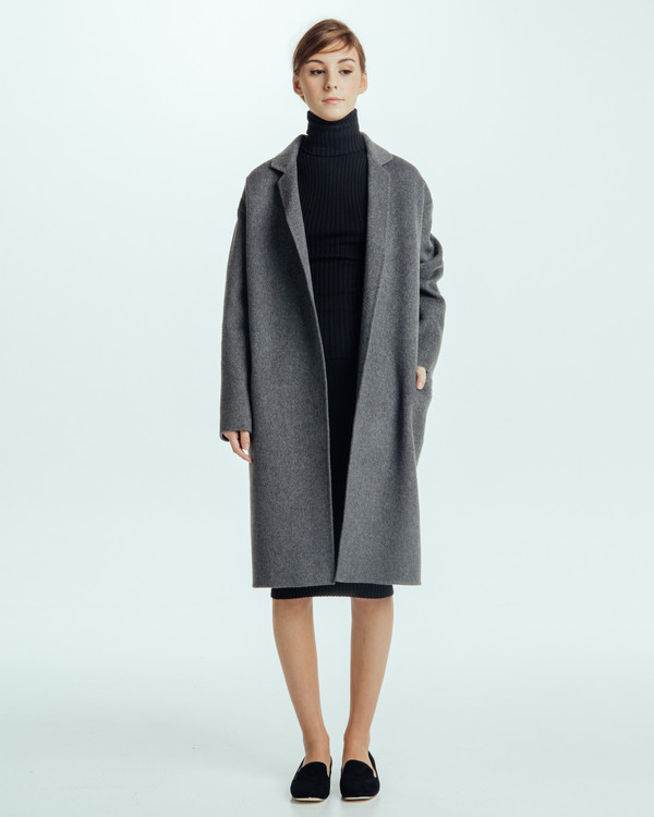 Achro Handmade Long Coat in Grey Achro Handmade Long Coat in Grey