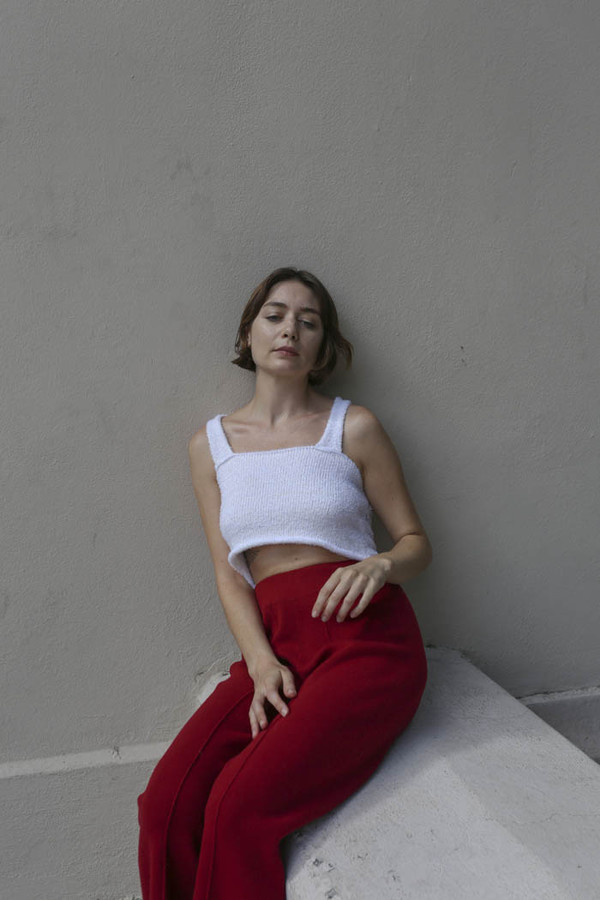 Giu Giu Cloud Camisole Top in Pure White Giu Giu Cloud Camisole Top in Pure White