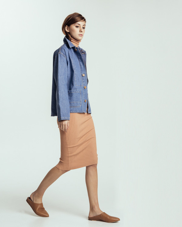 Caron Callahan Krasner Jacket In Denim Caron Callahan Krasner Jacket In Denim
