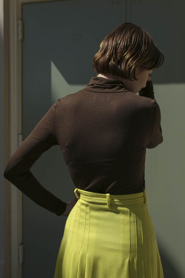Maryam Nassir Zadeh Bianca Turtleneck in Chocolate Maryam Nassir Zadeh Bianca Turtleneck in Chocolate