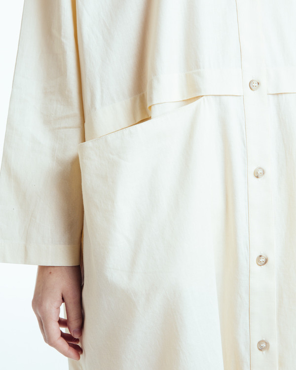 Revisited Matters Raincoat Dress in Cream Revisited Matters Raincoat Dress in Cream