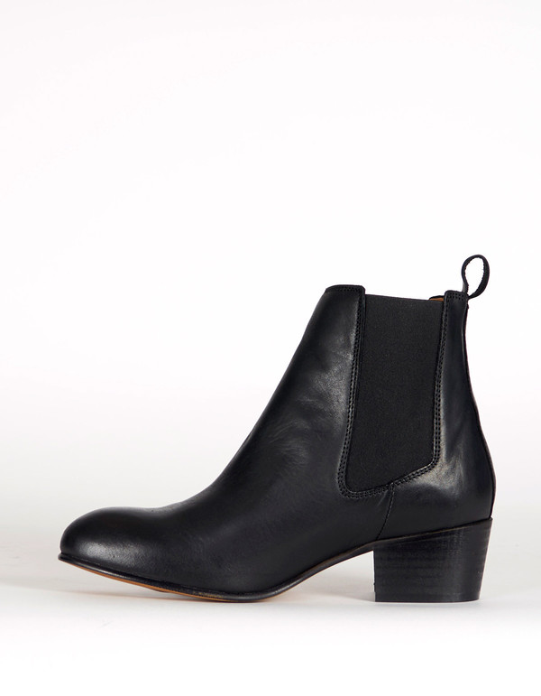 Selected Femme London Leather Boot Black Selected Femme London Leather Boot Black
