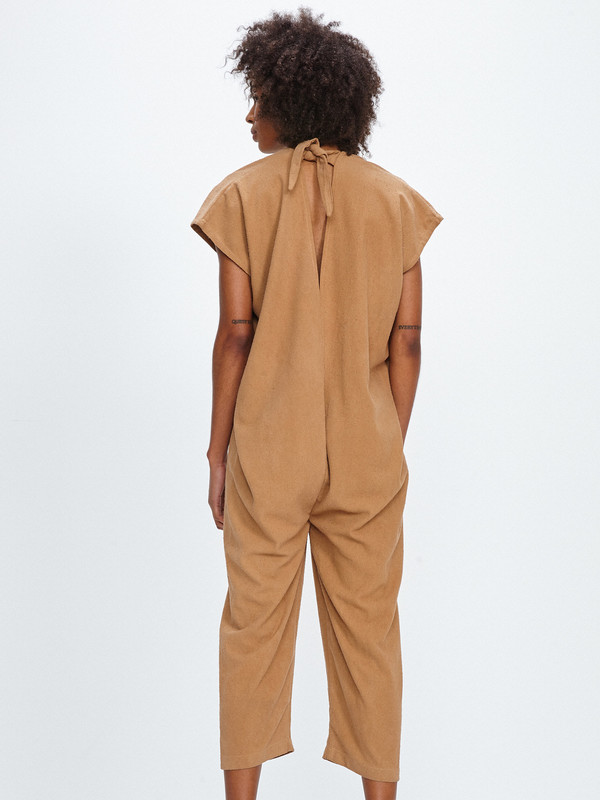 Miranda Bennett EVERYDAY JUMPSUIT / CAMEL SILK NOIL Miranda Bennett EVERYDAY JUMPSUIT / CAMEL SILK NOIL