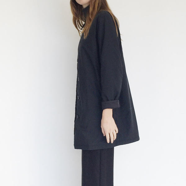 Johan Vintage Black Gap Coat Johan Vintage Black Gap Coat