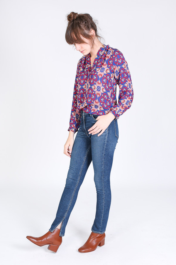 3x1 Split seam skinny jean in dark sterling 3x1 Split seam skinny jean in dark sterling