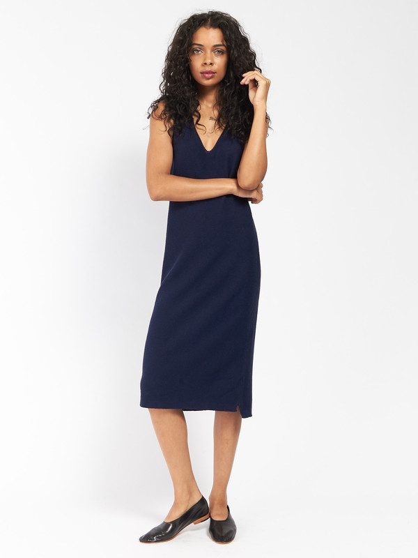 Ali Golden Knit V-Neck Dress Ali Golden Knit V-Neck Dress