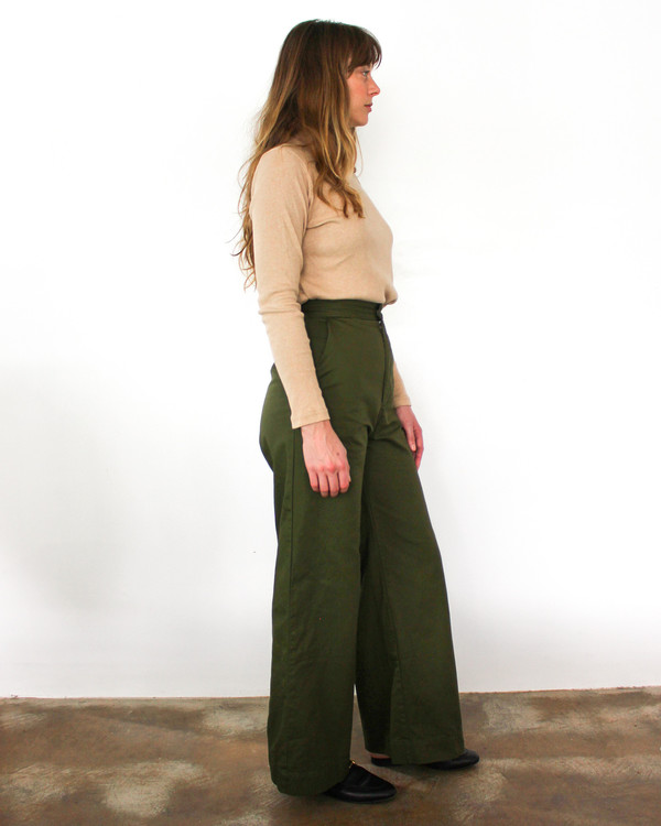 esby ALEX WIDE LEG PANT - OLIVE esby ALEX WIDE LEG PANT - OLIVE