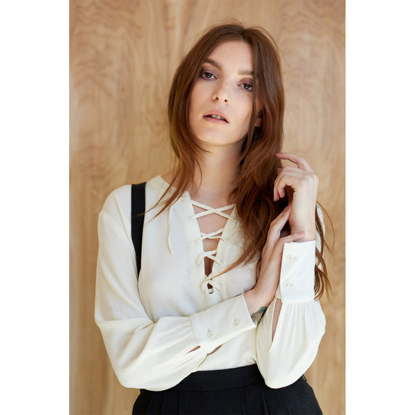 First Rite Lace up Blouse First Rite Lace up Blouse