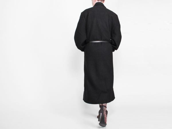 Berenik Wool Trench Coat - Black Berenik Wool Trench Coat - Black