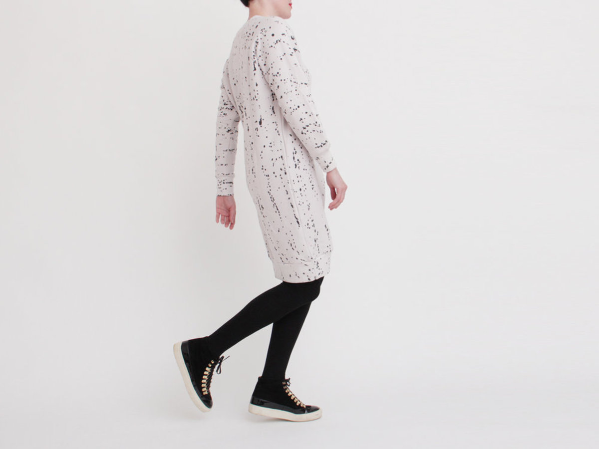 checked long jacket