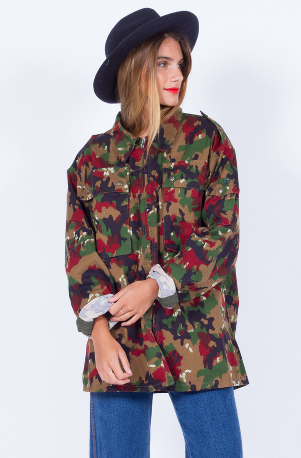 Yo Vintage! CAMO JACKET (ONE SIZE) Yo Vintage! CAMO JACKET (ONE SIZE)