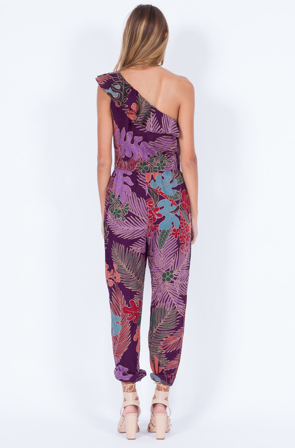 HAWAIIAN PRINT ONE SHOULDER JUMPSUIT (SMALL-MEDIUM) HAWAIIAN PRINT ONE SHOULDER JUMPSUIT (SMALL-MEDIUM)