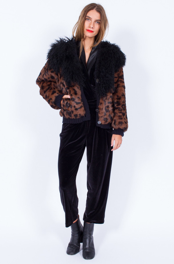 LEOPARD PRINT FUR COAT (ONE SIZE) LEOPARD PRINT FUR COAT (ONE SIZE)