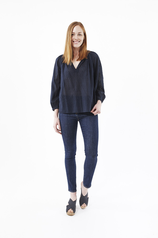 Earnest Sewn Blake High-Waist Skinny Jeans in Raw Blue Earnest Sewn Blake High-Waist Skinny Jeans in Raw Blue