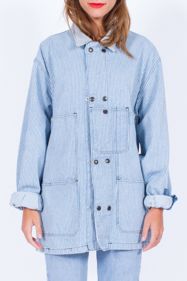 STRIPE DENIM JACKET (ONE SIZE) STRIPE DENIM JACKET (ONE SIZE)