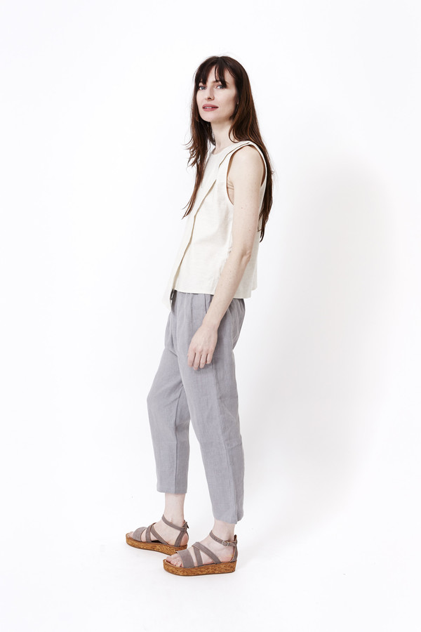 Priory Judd Pant in Blue Grey Heavy Linen Priory Judd Pant in Blue Grey Heavy Linen