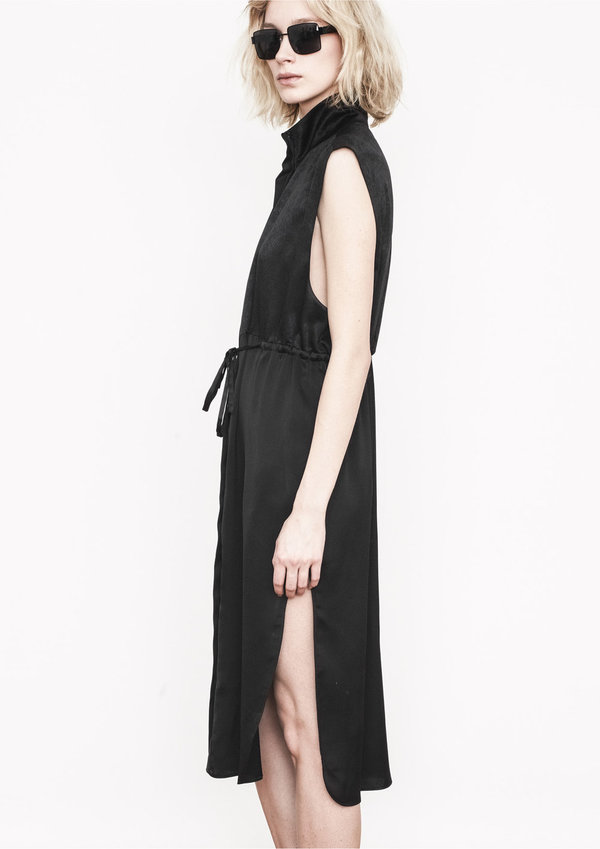 Berenik DRESS - VEST BLACK SHINY/MATT Berenik DRESS - VEST BLACK SHINY/MATT